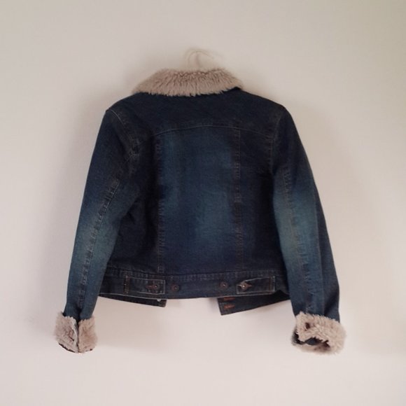Miss Lili Puffy Jean Jacket Size S/M - Picture 2 of 7